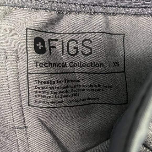 Figs Zamora 2.0 Jogger Scrub Pants Women's XS Gray Technical Collection Joggers - Picture 8 of 13